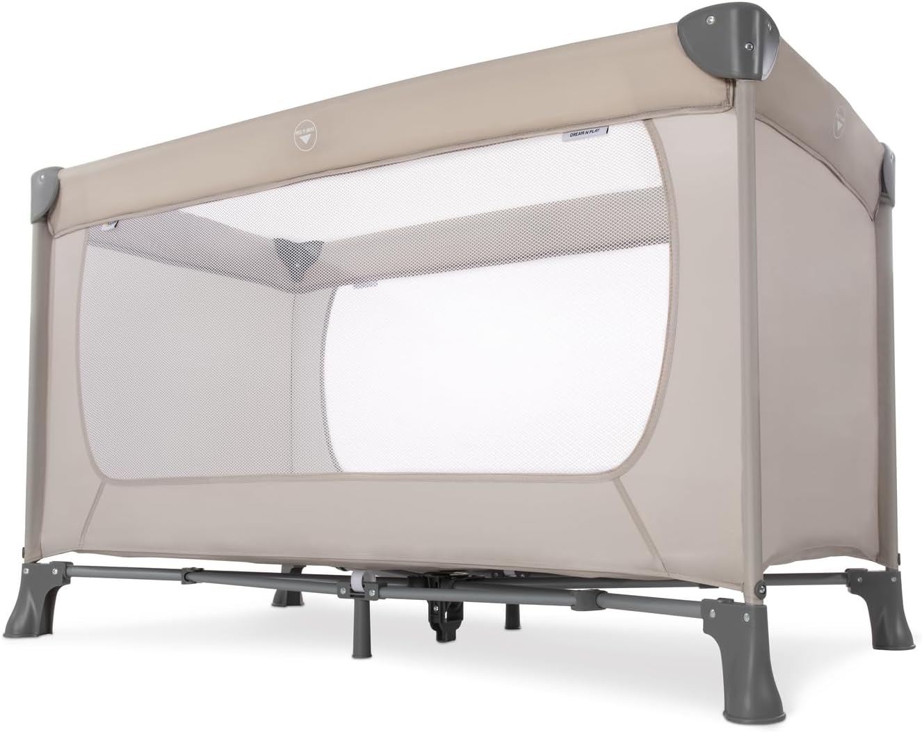 hauck dream n play, beige travel cot with transport bag for babies & toddlers, lightweight, fast & compact folding, 120cm x 60cm, from birth up to 15 kg hauck dream n play, beige travel cot with transport bag for babies & toddlers, lightweight, fast & compact folding, 120cm x 60cm, from birth up to 15 kg