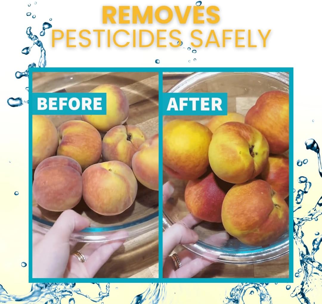 truly free natural fruit and veggie wash starter kit organic produce vegetable cleaner and fruit washer, health & household supplies 16oz spray bottle, 2 refills (4oz) no harmful ingredients truly free natural fruit and veggie wash starter kit organic produce vegetable cleaner and fruit washer, health & household supplies 16oz spray bottle, 2 refills (4oz) no harmful ingredients