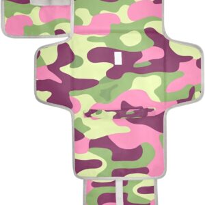 green peach camouflage reusable baby pee pads with tissue pocket waterproof changing pad infant travel station kit cambiadores de pa?ales para bebes