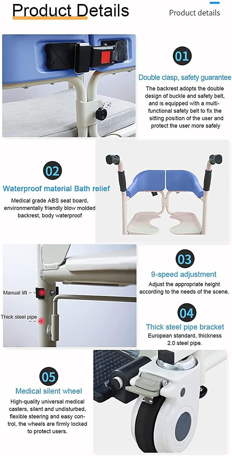 patient transfer lift multifunctional wheelchair shower chair for disabled ideal for travel, toileting, bathing, and nursing patient transfer lift multifunctional wheelchair shower chair for disabled ideal for travel, toileting, bathing, and nursing