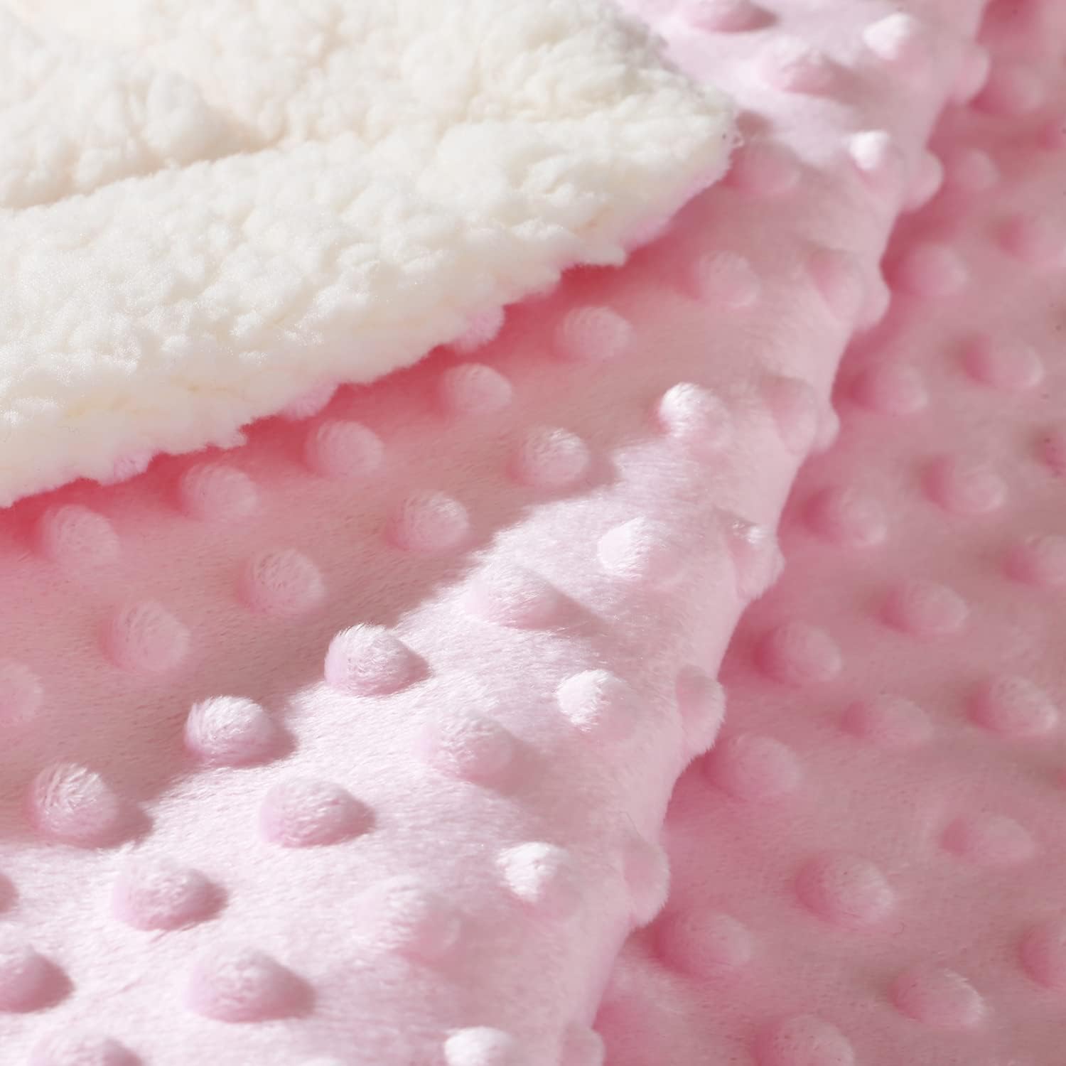 crevent cozy soft fleece warm sherpa backing baby throw blanket for infant toddler crib cot stroller gift for baby girls (75cmx100cm pink dot) crevent cozy soft fleece warm sherpa backing baby throw blanket for infant toddler crib cot stroller gift for baby girls (75cmx100cm pink dot)
