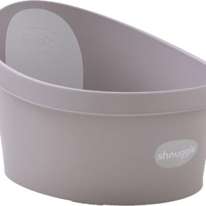 shnuggle toddler bath tub | larger bath for bigger kids at bathtime | includes warm and soft foam backrest | grippy anti slip surface | includes easy drain bath plug | taupe beige