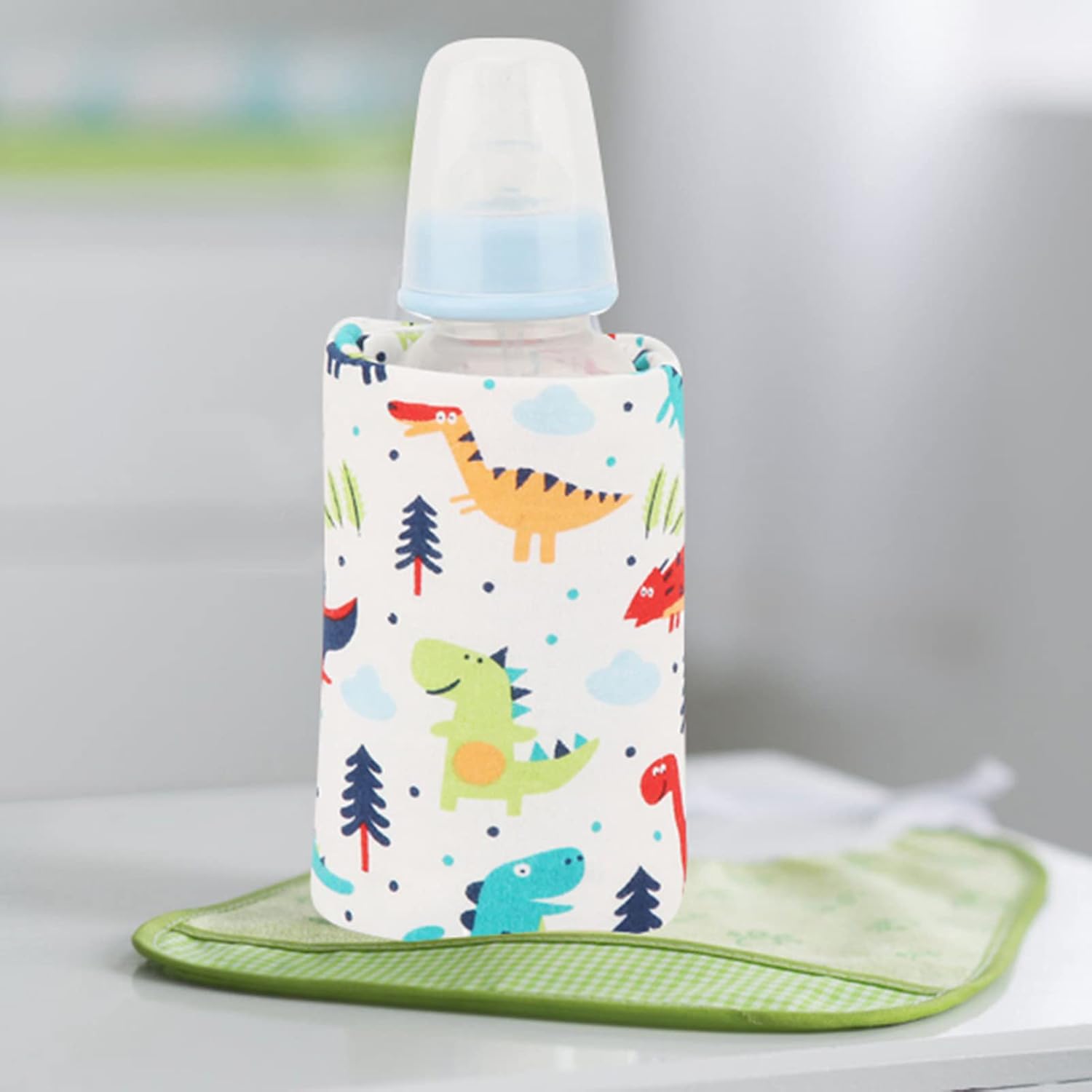 topincn usb baby bottle keep insulation travel milk cover portable warm for infant nutrition cotton spandex mixed material solution for traveling parents (dinosaur) topincn usb baby bottle keep insulation travel milk cover portable warm for infant nutrition cotton spandex mixed material solution for traveling parents (dinosaur)