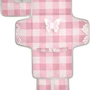 pretty pink lace butterfly reusable changing table mats with tissue pocket portable baby changing mat travel station kit cambiadores de pa?ales para bebes