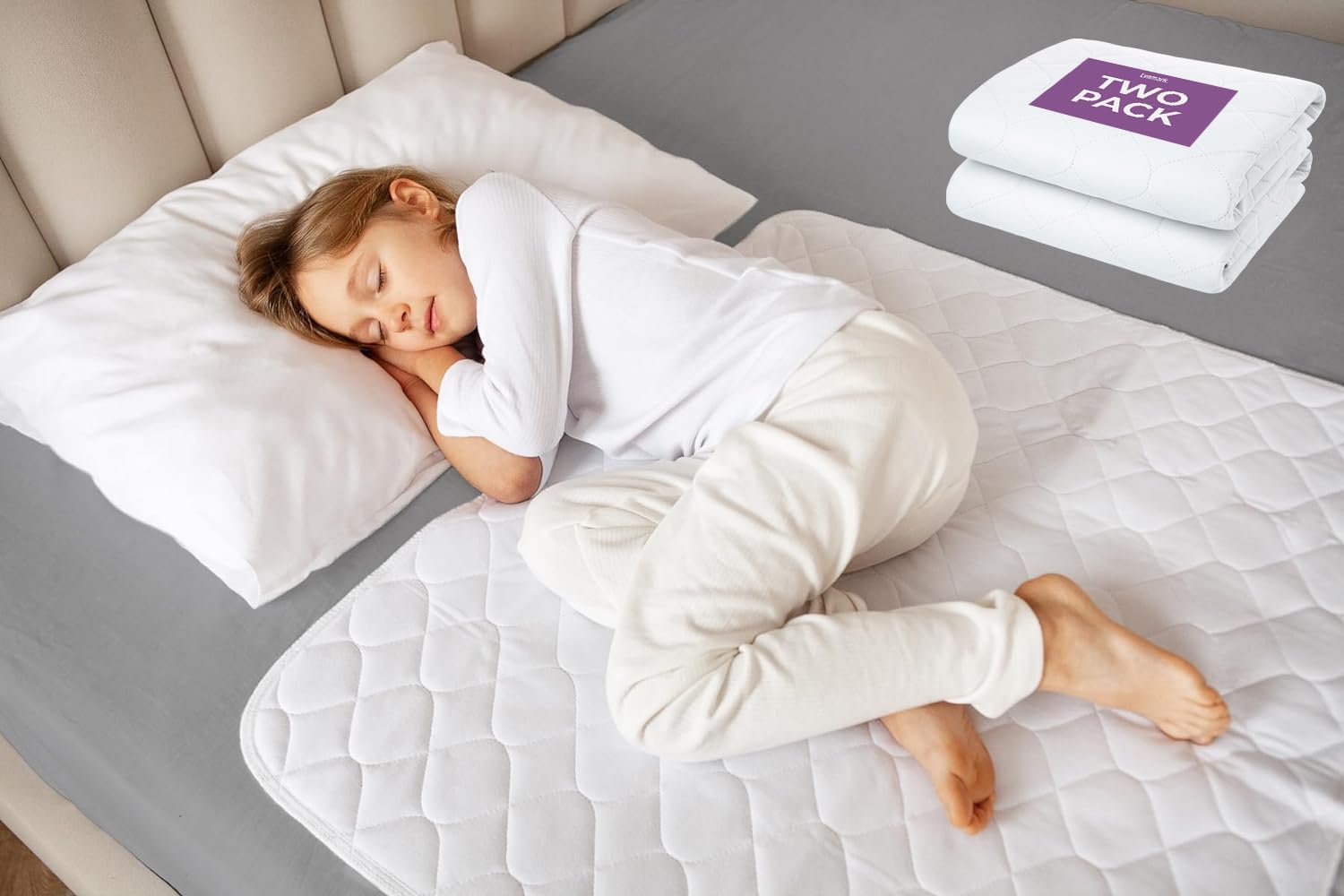 lynmark® kids 2x potty training bed pads for waterproof protection bed protector for potty training & bed wetting toddlers & children, absolute lifesaver for your mattress & sheets, 70x85 cm white lynmark® kids 2x potty training bed pads for waterproof protection bed protector for potty training & bed wetting toddlers & children, absolute lifesaver for your mattress & sheets, 70x85 cm white