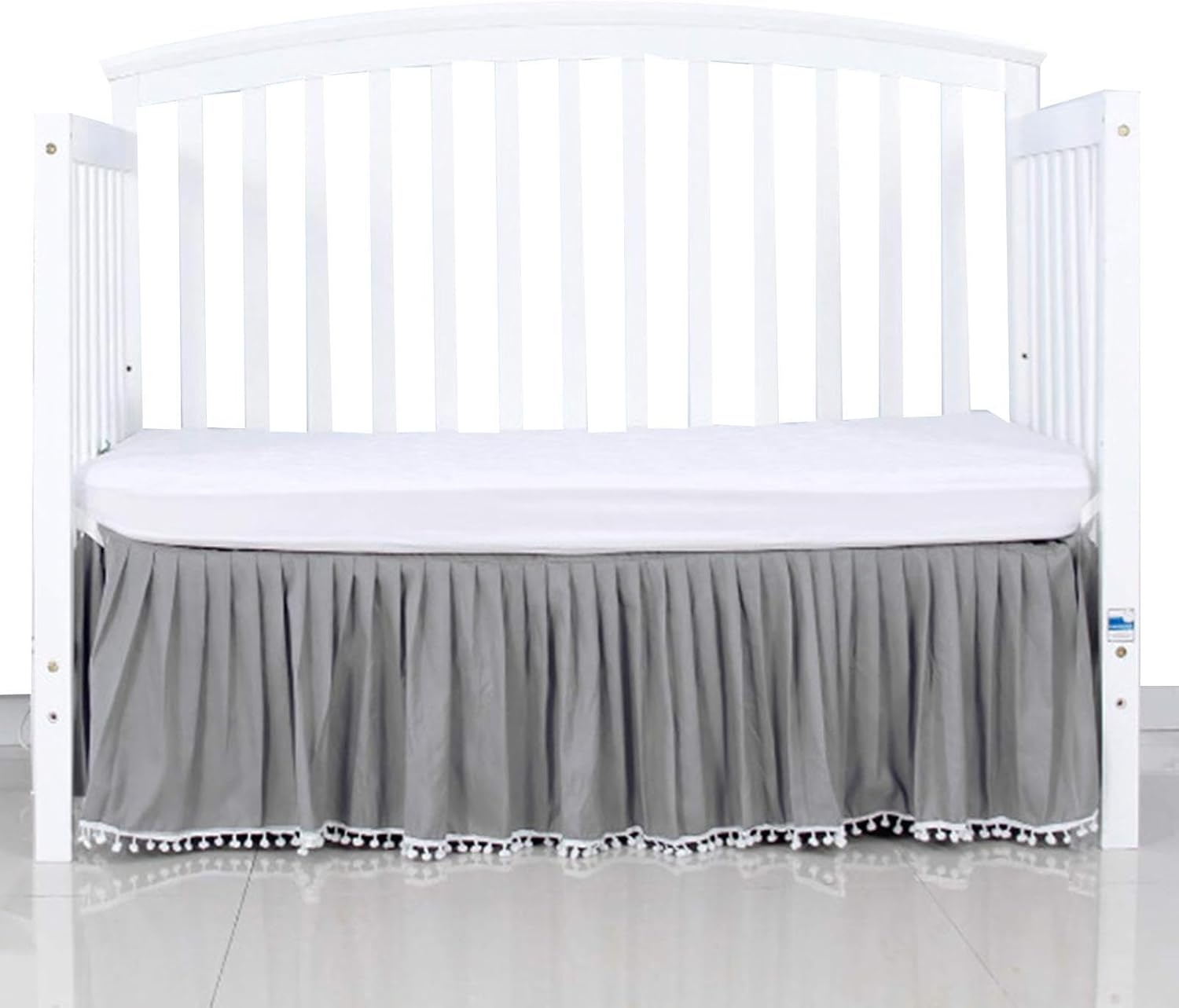 28" x 52" crib skirt, elegant crib skirt, soft toddler bed skirt, comfortable crib bed skirt, nursery decor crib skirts with soft and cozy fabric for babies home nursery room accessories 28" x 52" crib skirt, elegant crib skirt, soft toddler bed skirt, comfortable crib bed skirt, nursery decor crib skirts with soft and cozy fabric for babies home nursery room accessories