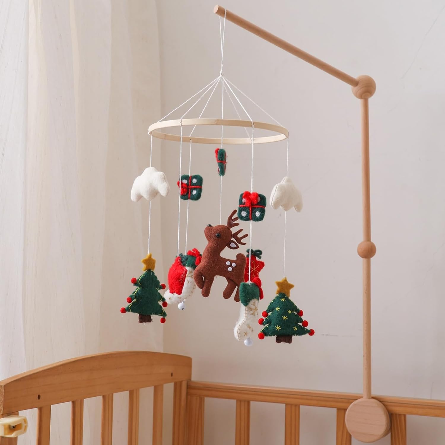 crib mobile for boys christmas nursery mobile for crib wind chime, felt reindeer christmas tree nursery decor for children's room birthday bedroom girls play wall crib mobile for boys christmas nursery mobile for crib wind chime, felt reindeer christmas tree nursery decor for children's room birthday bedroom girls play wall
