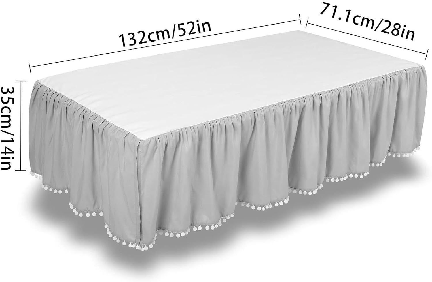 28" x 52" crib skirt, elegant crib skirt, soft toddler bed skirt, comfortable crib bed skirt, nursery decor crib skirts with soft and cozy fabric for babies home nursery room accessories 28" x 52" crib skirt, elegant crib skirt, soft toddler bed skirt, comfortable crib bed skirt, nursery decor crib skirts with soft and cozy fabric for babies home nursery room accessories