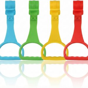 4 pcs baby pull up rings for playpen & crib, walking assistant stand up rings for infants and toddlers, removable ergonomic training tool for nursery beds & strollers