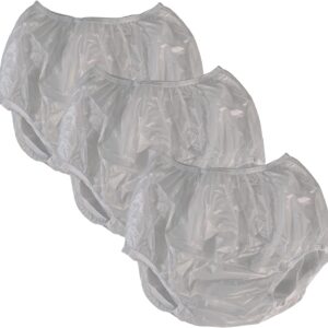 adult vinyl waterproof pull on cover incontinence pants (this is not a diaper) extra oversized waterproof underwear protection to go on top of/together with diapers & briefs as a added leak resistance