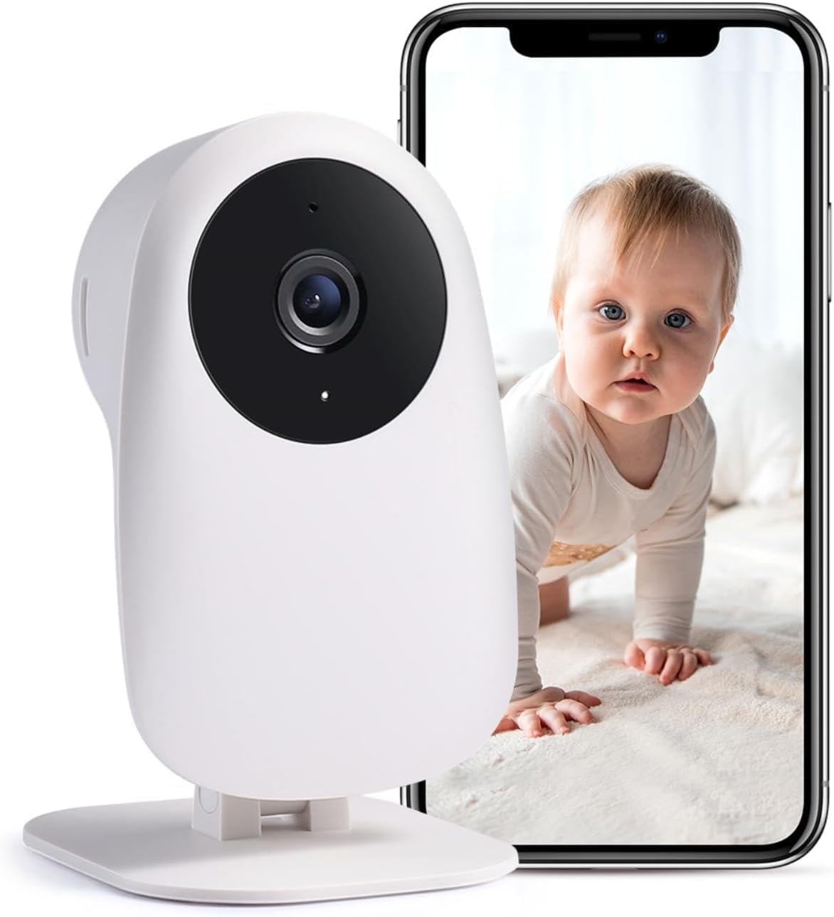 nooie baby wifi camera, 1080p baby monitor and 2 way audio, motion and sound detection, ir night version, sd card and cloud storage, works with alexa nooie baby wifi camera, 1080p baby monitor and 2 way audio, motion and sound detection, ir night version, sd card and cloud storage, works with alexa