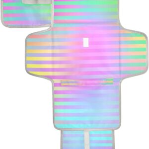 colorful laser design stripes reusable changing pads with tissue pocket baby portable changing pad infant travel station kit cambiador de pa?ales para bebes