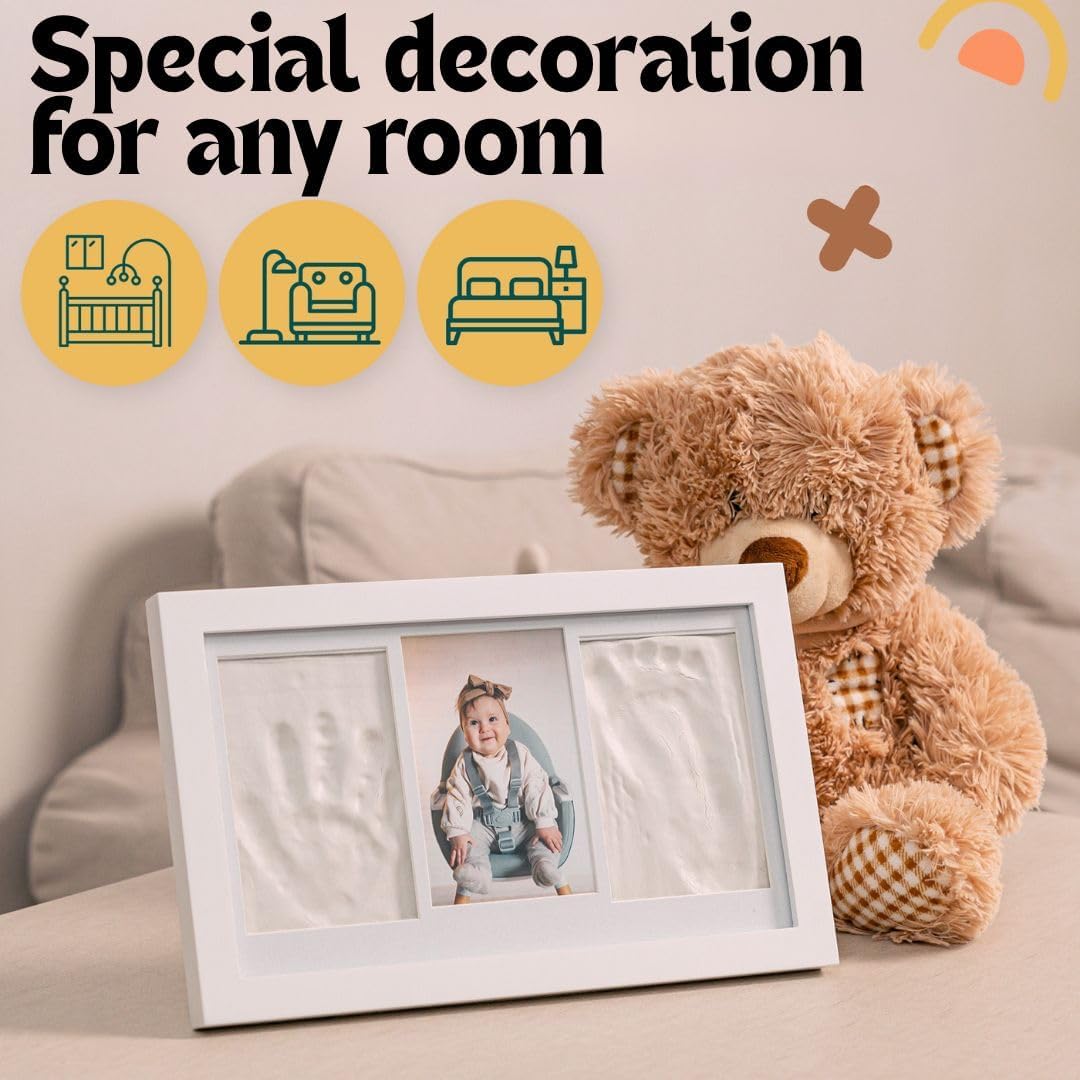 frame footprints newborn baby. original gift and souvenir picture for birth, christening, babies, newborn, pregnant, baby shower, photo kit for baby boy, girl with clay frame footprints newborn baby. original gift and souvenir picture for birth, christening, babies, newborn, pregnant, baby shower, photo kit for baby boy, girl with clay