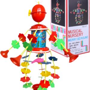 kids mobile crib wind up rotating soothing, cribs mobile bell decor with gentle motion, window decoration, decorative wall with crib supplies, adorable nursery accessory for preschoolers bassinet