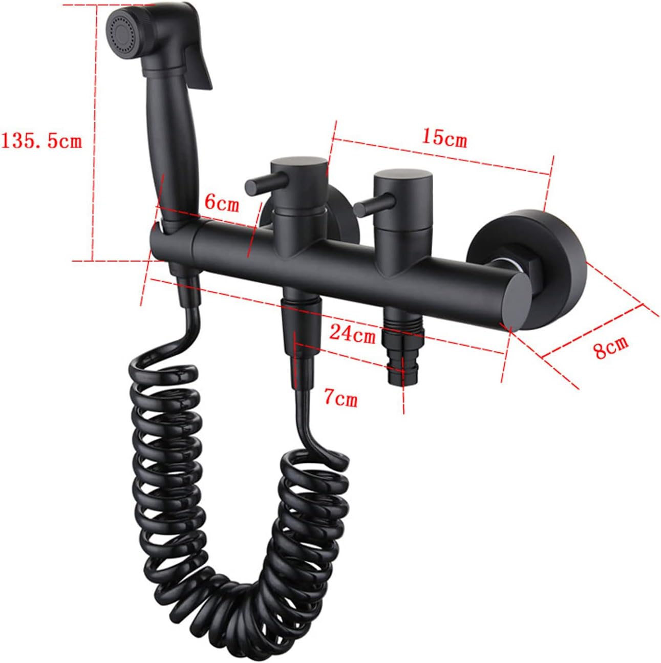 bidet sprayer for toilet handheld with pvc hose, brass attachment for feminine wash, diaper cloth and shower for pet, black bidet sprayer for toilet handheld with pvc hose, brass attachment for feminine wash, diaper cloth and shower for pet, black