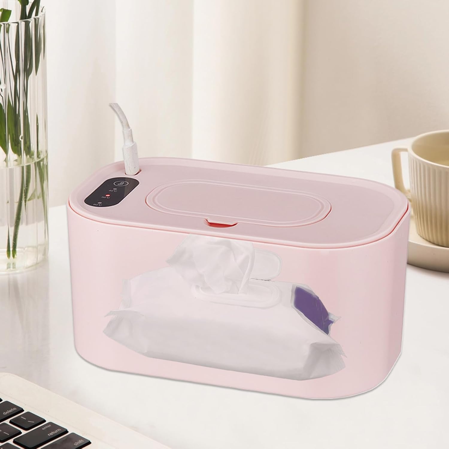 baby wipe warmer, heated wipes dispenser with usb charging, even heating wipes box with temperature display, ideal for home, travel & outdoor baby care, 8.46x5.12x4.53 in, 1 pack baby wipe warmer, heated wipes dispenser with usb charging, even heating wipes box with temperature display, ideal for home, travel & outdoor baby care, 8.46x5.12x4.53 in, 1 pack