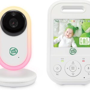 leapfrog lf2413 video baby monitor with camera.300m long range, baby monitor with 2.8" ips colour screen,soothing sounds,2x zoom,temperature sensor,noise activation mode, intercom,long battery life