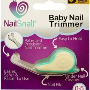 nail snail baby nail care kit. baby nail care set: baby nail trimmer, file & under nail cleaner. ideal for newborn, infant and toddler nails. safer than clipper, scissors. easier than nail filer