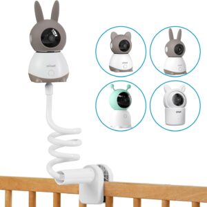 iegeek 80cm baby monitor stand, 360° flexible baby monitor holder for crib, compatible bm1t, bm5 and any camera with 1/4 screw mount