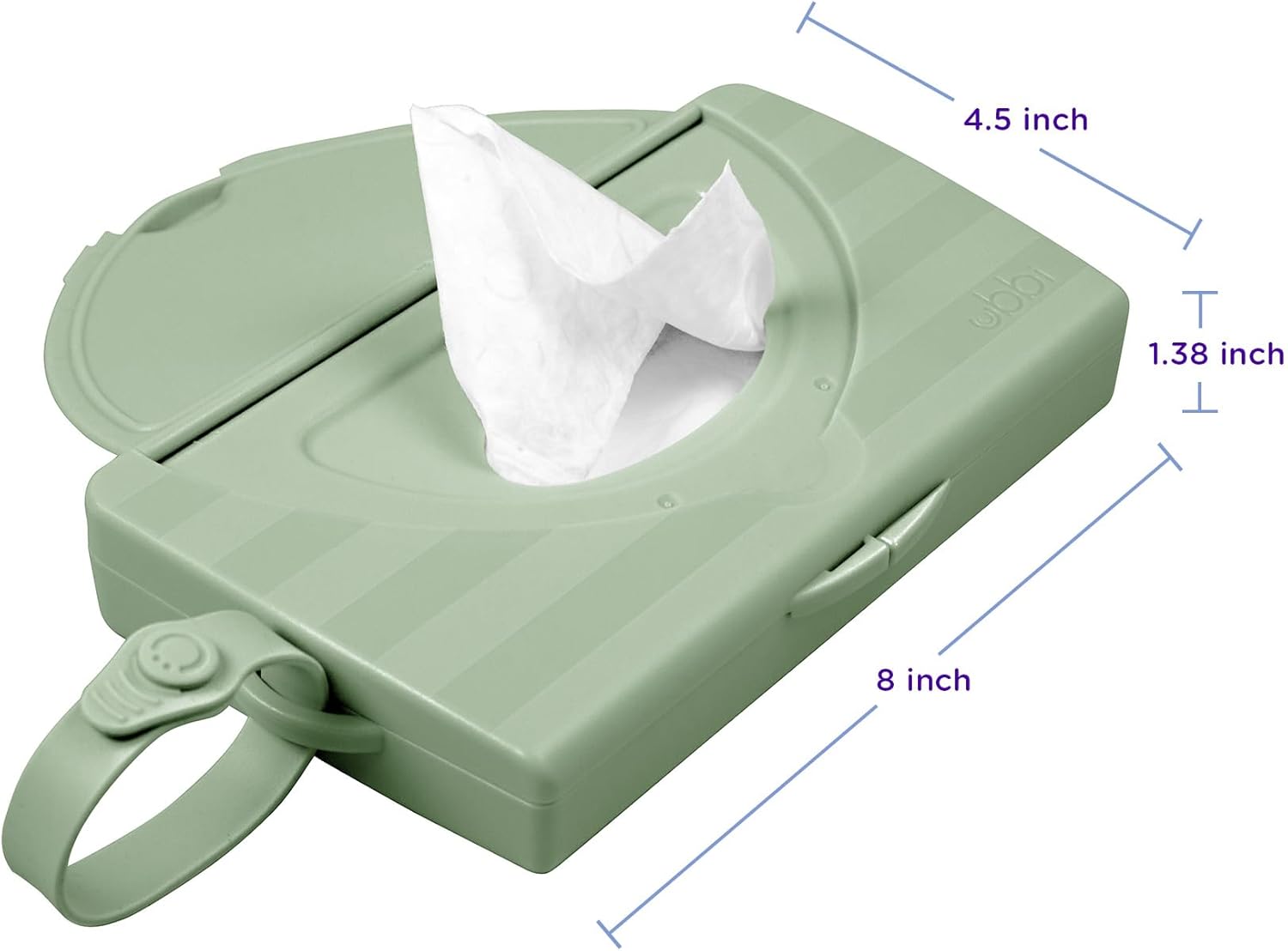 ubbi on the go baby wipes dispenser, portable wipes container for travel, nappy bag accessory must have for newborns, reusable wipes holder, sage green ubbi on the go baby wipes dispenser, portable wipes container for travel, nappy bag accessory must have for newborns, reusable wipes holder, sage green