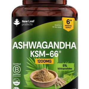 ashwagandha ksm 66 365 (6 months supply) 1200mg vegan tablets pure high strength ashwagandha root extract ashwagandha ksm tablets supplement (not ashwagandha capsules) non gmo & uk made