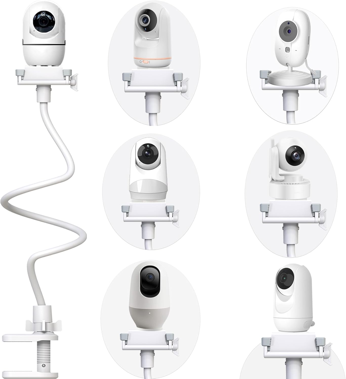 baby camera holder baby monitor mount stand compatible with hellobaby/blemil/jeeber/nooie/momcozy/ghb/boifun/motorola/bt/dr.care/adjustable flexible monitor stand baby for most 1/4" camera baby camera holder baby monitor mount stand compatible with hellobaby/blemil/jeeber/nooie/momcozy/ghb/boifun/motorola/bt/dr.care/adjustable flexible monitor stand baby for most 1/4" camera