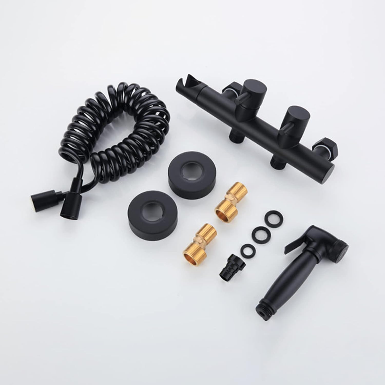 bidet sprayer for toilet handheld with pvc hose, brass attachment for feminine wash, diaper cloth and shower for pet, black bidet sprayer for toilet handheld with pvc hose, brass attachment for feminine wash, diaper cloth and shower for pet, black