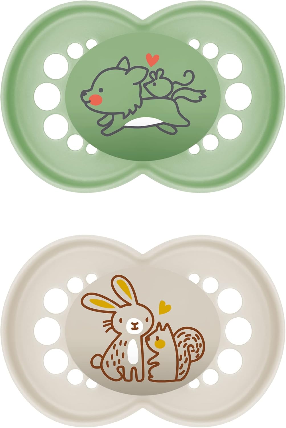 mam original latex dummy in a set of 2 dummies made from sustainable and renewable materials, with symmetrical and orthodontic teat, 6 16 months, wolf/bunny mam original latex dummy in a set of 2 dummies made from sustainable and renewable materials, with symmetrical and orthodontic teat, 6 16 months, wolf/bunny