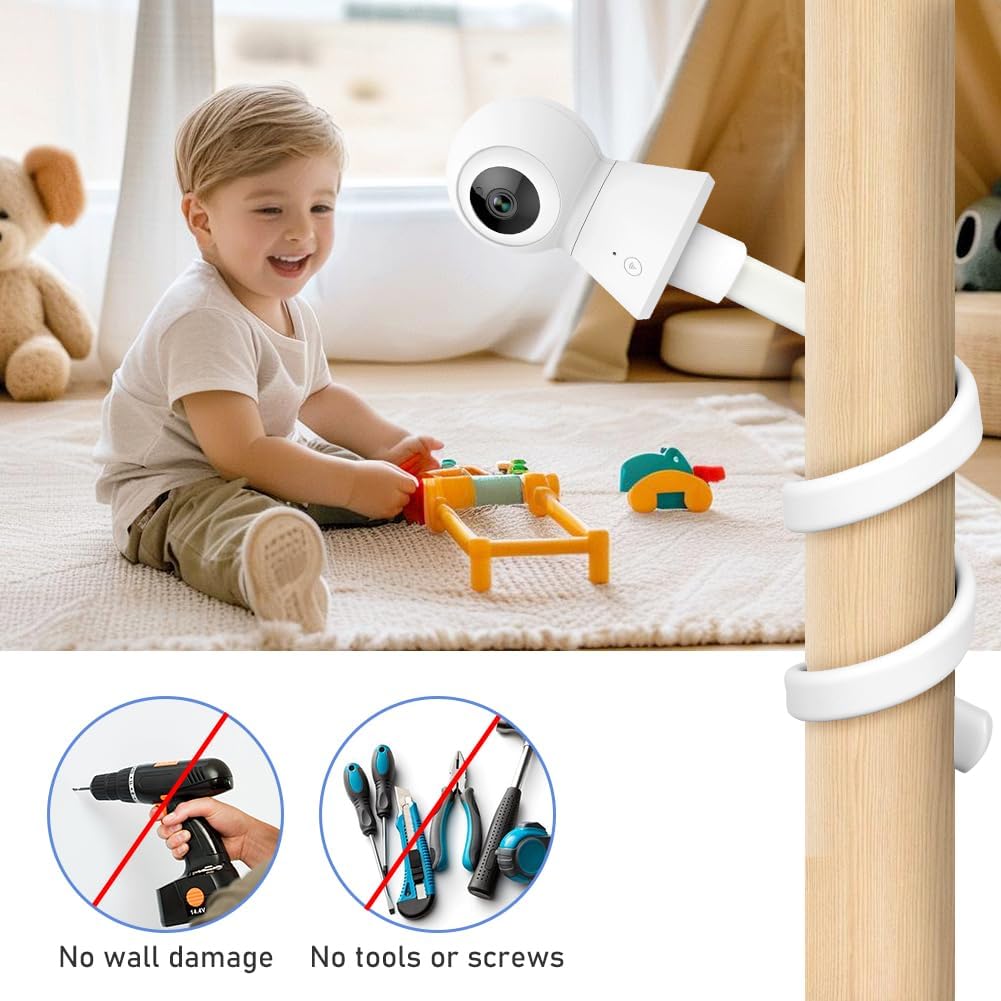 offcup baby surveillance camera stand, universal flexible camera mount and adjustable with 1/4 inch screw, baby monitor stand for cot table room (straight) offcup baby surveillance camera stand, universal flexible camera mount and adjustable with 1/4 inch screw, baby monitor stand for cot table room (straight)