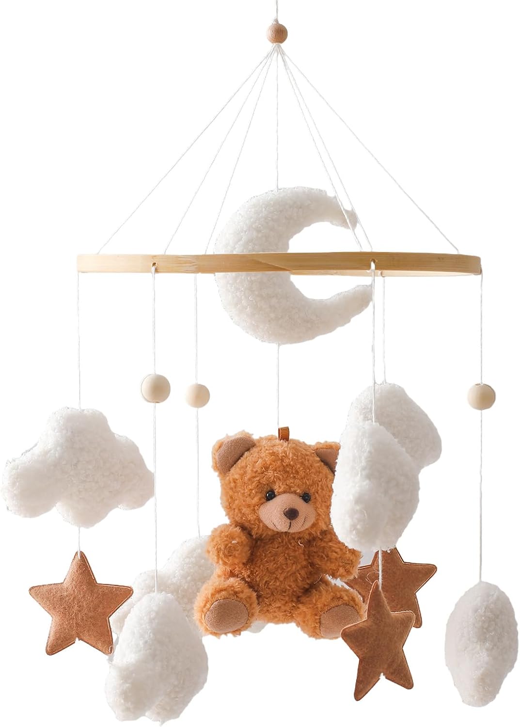 promise babe baby mobile baby crib holder wooden crib holder changing table music box white clouds moon white clouds moon brown bear pendant room promise babe baby mobile baby crib holder wooden crib holder changing table music box white clouds moon white clouds moon brown bear pendant room