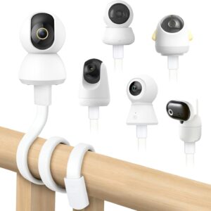 offcup baby surveillance camera stand, universal flexible camera mount and adjustable with 1/4 inch screw, baby monitor stand for cot table room (straight)