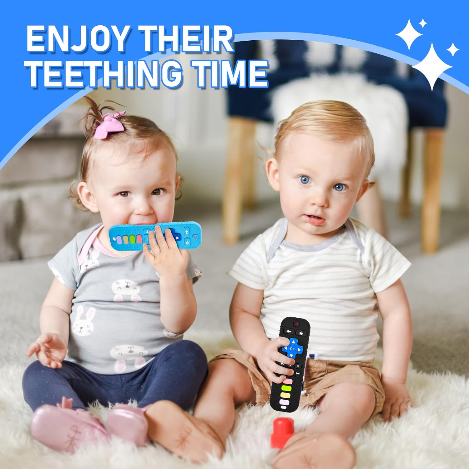 vomii teething rings toy for baby 3 6 12 18 months, 100% silicone baby remote control teething aid for 3 6 9 months toddler boys girls, bath toy, teething toy, bpa free & no electronics vomii teething rings toy for baby 3 6 12 18 months, 100% silicone baby remote control teething aid for 3 6 9 months toddler boys girls, bath toy, teething toy, bpa free & no electronics