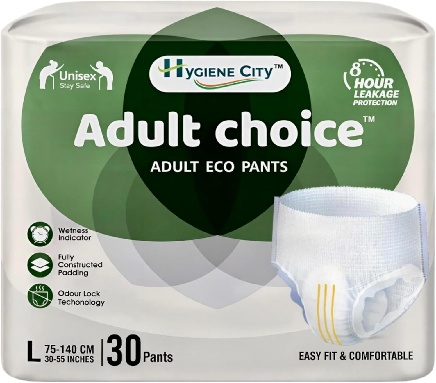 30x adult choice incontinence pants women and men, adult pull up nappies with wetness indicator, max absorbency, leakage protection, odor control (large 30 count) 30x adult choice incontinence pants women and men, adult pull up nappies with wetness indicator, max absorbency, leakage protection, odor control (large 30 count)