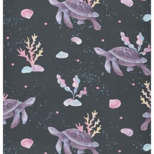 unisex fitted baby crib sheets for infant toddler kid soft fitted crib mattress sheet for cribs and toddler beds 39x27in turtle coral coastal