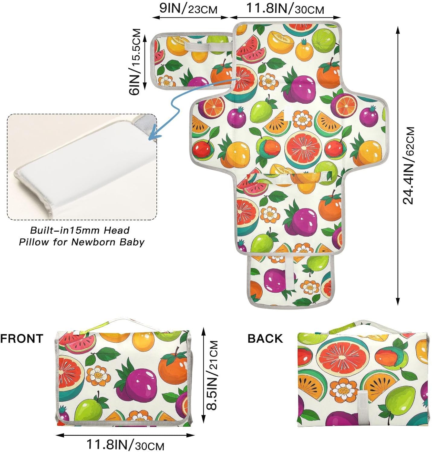 reusable portable changing pad with tissue pocket fruit melon pattern colorful waterproof changing pad for baby infant travel kit cambiadores de pa?ales para bebes reusable portable changing pad with tissue pocket fruit melon pattern colorful waterproof changing pad for baby infant travel kit cambiadores de pa?ales para bebes