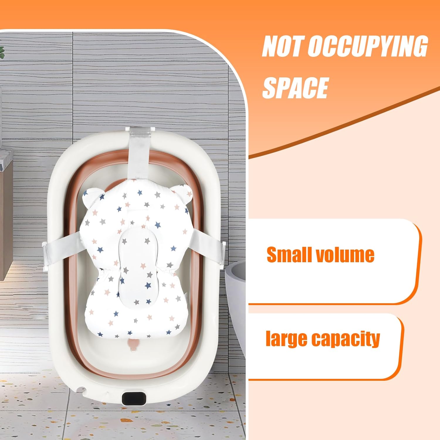 xanni newborn essentials foldable baby bathtub with bath mat, portable travel bath for babies and children 0 24 months xanni newborn essentials foldable baby bathtub with bath mat, portable travel bath for babies and children 0 24 months