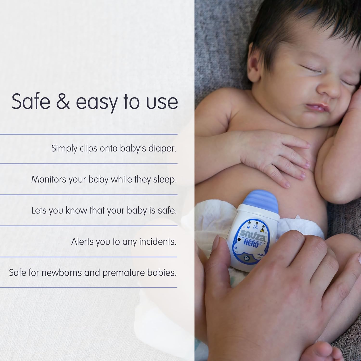 snuza hero md baby monitor – with alarm & notification function – wireless & portable – baby monitor for a more peaceful sleep for your baby snuza hero md baby monitor – with alarm & notification function – wireless & portable – baby monitor for a more peaceful sleep for your baby