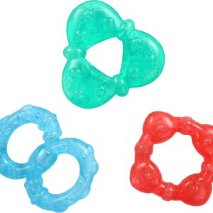 bright starts stay cool teethers, water filled & chillable, bpa free teething toy, ages 3 months+, unisex, 3 pack