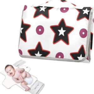 reusable diaper change pad with tissue pocket black stars dot purple portable diaper changing pad infant travel kit cambiadores de pa?ales para bebes