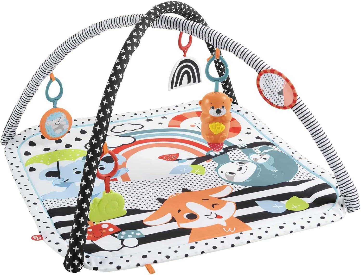 fisher price tierfreunde hpf39 contrast play mat, play arch with music and light, crawling blanket for baby, for playing in the prone position, baby equipment, from birth fisher price tierfreunde hpf39 contrast play mat, play arch with music and light, crawling blanket for baby, for playing in the prone position, baby equipment, from birth