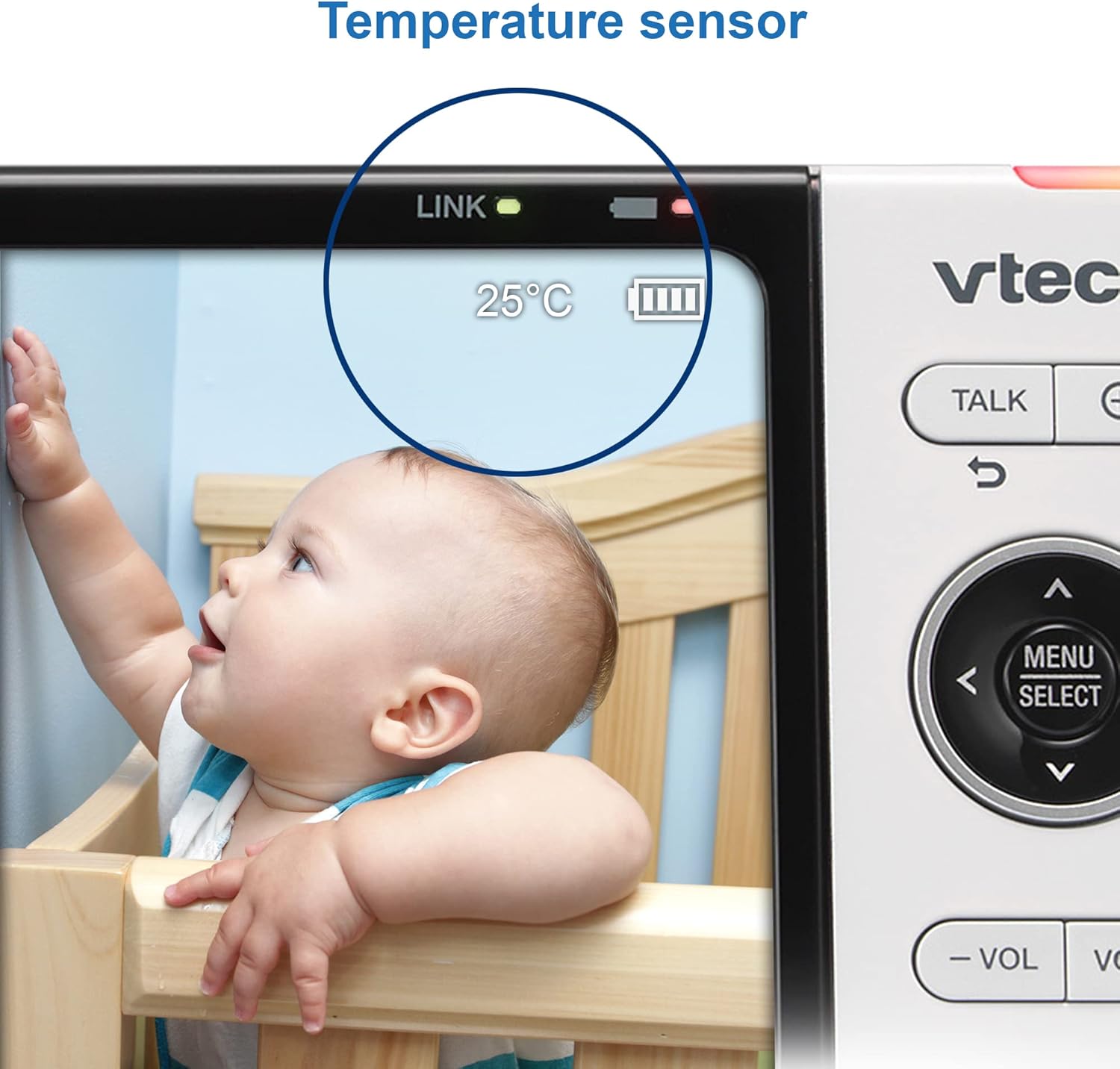 vtech vm818hd baby monitor with camera,hd no glare night vision,video baby monitor with 5'' 720p hd display,night light,110°wide angle view,true colour day vision 300m range,2 way talk white vtech vm818hd baby monitor with camera,hd no glare night vision,video baby monitor with 5'' 720p hd display,night light,110°wide angle view,true colour day vision 300m range,2 way talk white