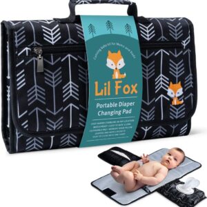 portable changing pad waterproof travel baby diaper changing pad, mat foldable, wipes pocket, gifts