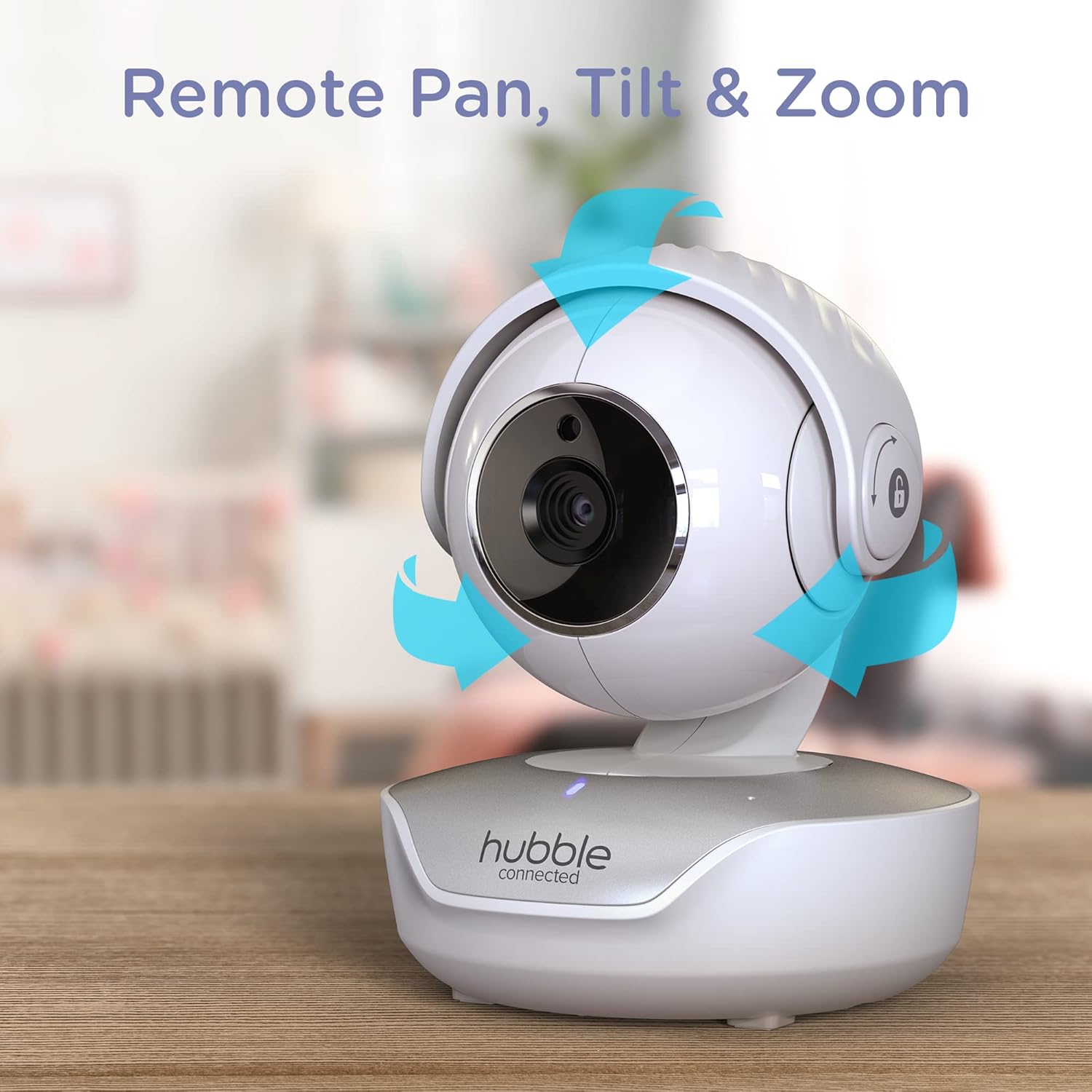 hubble nursery view select, ptz 4.3'' video baby monitor with pan, tilt and zoom, room temperature sensor, two way talk, soothing nature sounds white hubble nursery view select, ptz 4.3'' video baby monitor with pan, tilt and zoom, room temperature sensor, two way talk, soothing nature sounds white