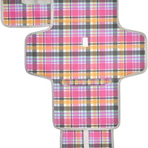 colorful squares reusable portable changing mat with tissue bag, portable changing mat for babies toddlers travel station kit cambiadores de pa?ales para bebes