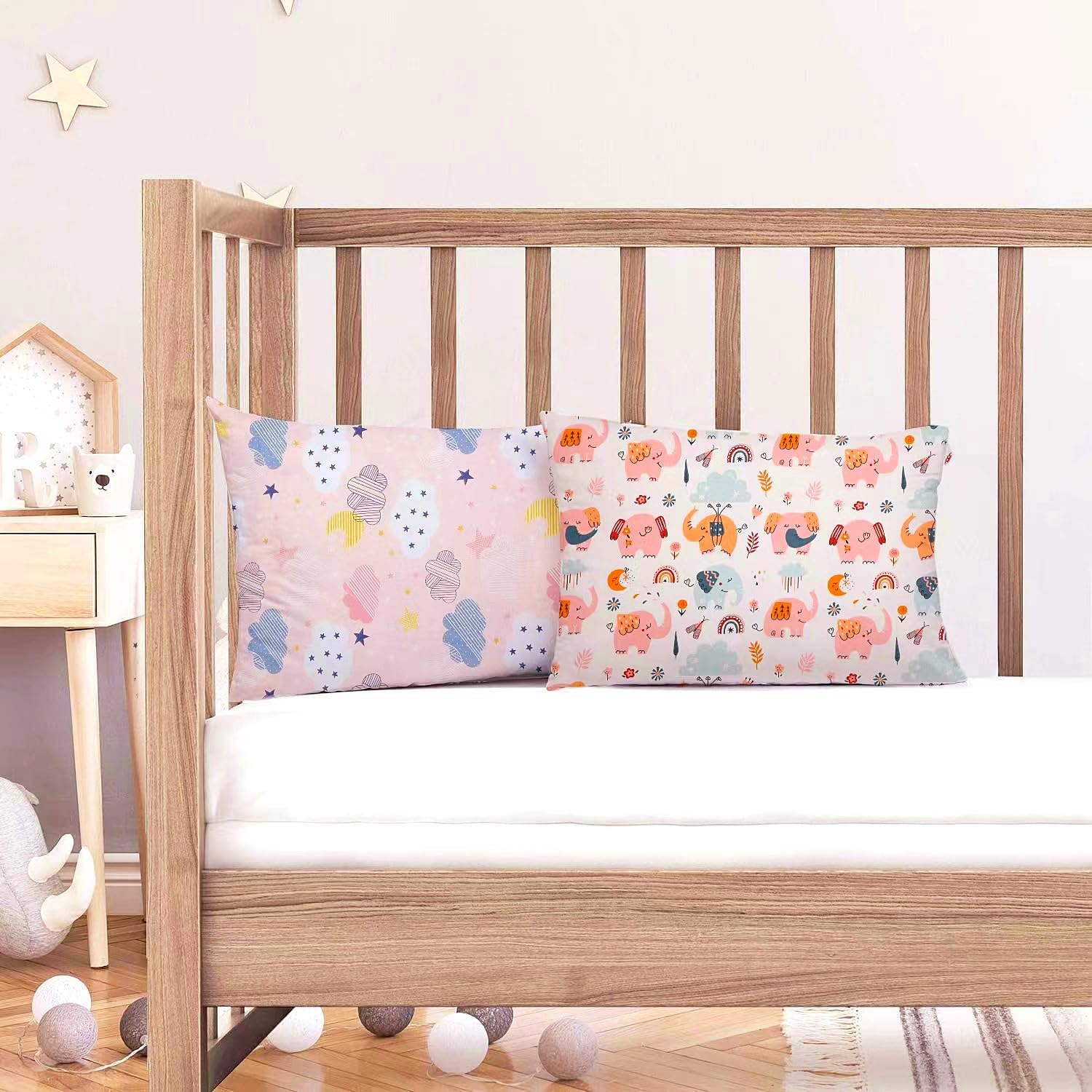 baby toddler pillow case 2 pack 100% cotton pillow cover cot bed pillow pair cases 40x60cm soft baby pillow case for girl bedding gifts for kids travel pillow pillowcase(elephant+pink cloud) baby toddler pillow case 2 pack 100% cotton pillow cover cot bed pillow pair cases 40x60cm soft baby pillow case for girl bedding gifts for kids travel pillow pillowcase(elephant+pink cloud)