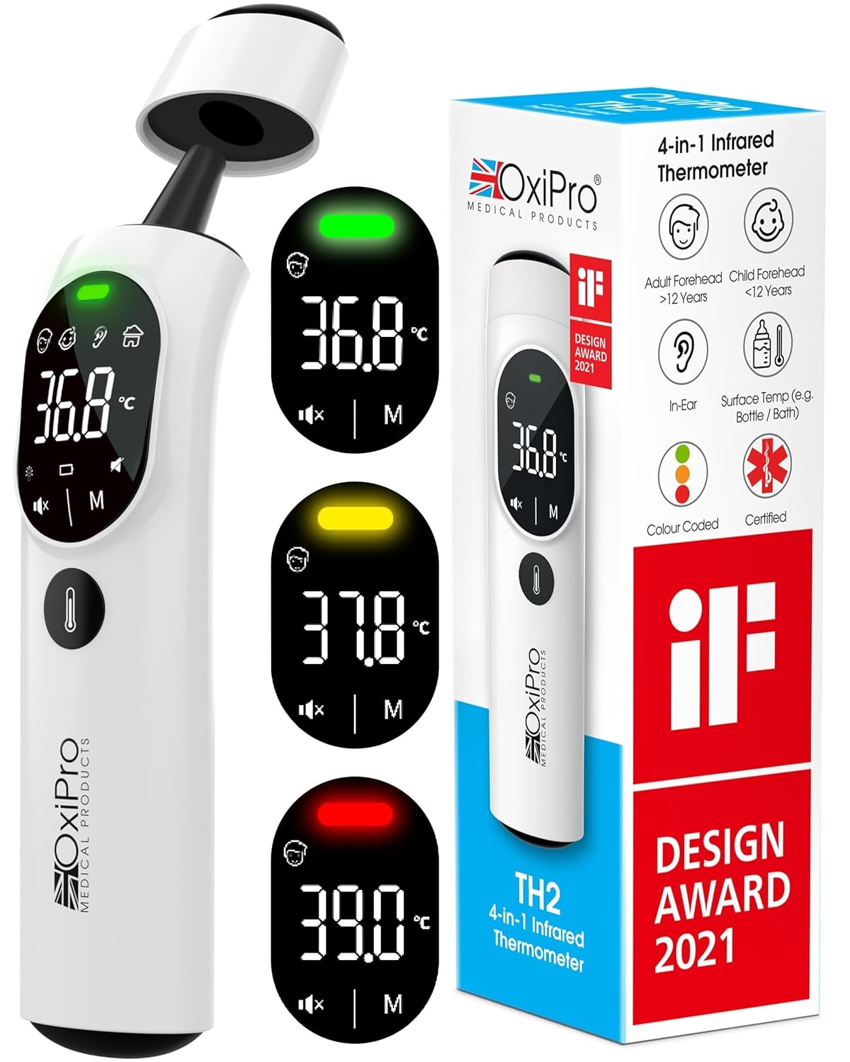 th2 thermometer nhs supplier german sensor if award winner ce approved in ear, forehead, non touch & baby modes infrared thermometer for newborn, baby, kids, children & adults th2 thermometer nhs supplier german sensor if award winner ce approved in ear, forehead, non touch & baby modes infrared thermometer for newborn, baby, kids, children & adults