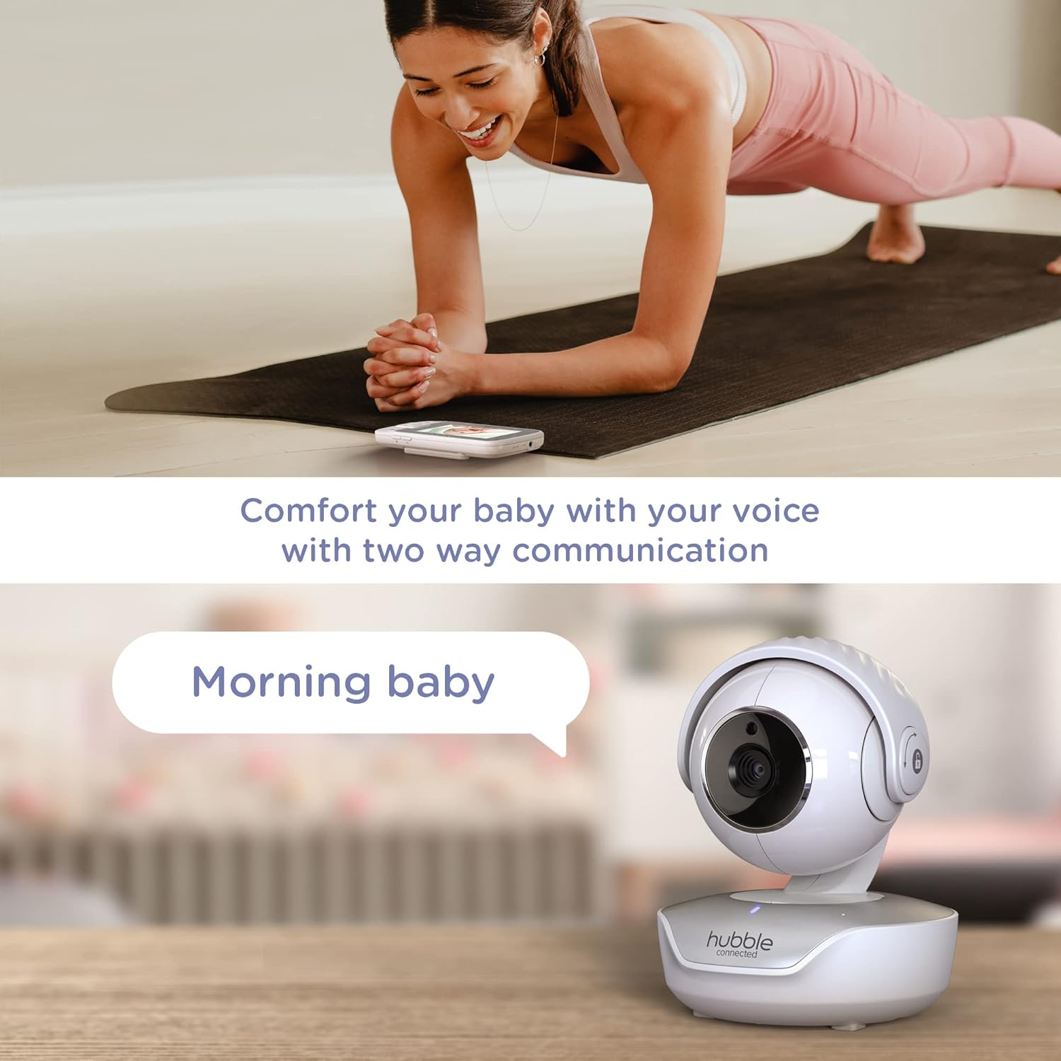 hubble nursery view select, ptz 4.3'' video baby monitor with pan, tilt and zoom, room temperature sensor, two way talk, soothing nature sounds white hubble nursery view select, ptz 4.3'' video baby monitor with pan, tilt and zoom, room temperature sensor, two way talk, soothing nature sounds white