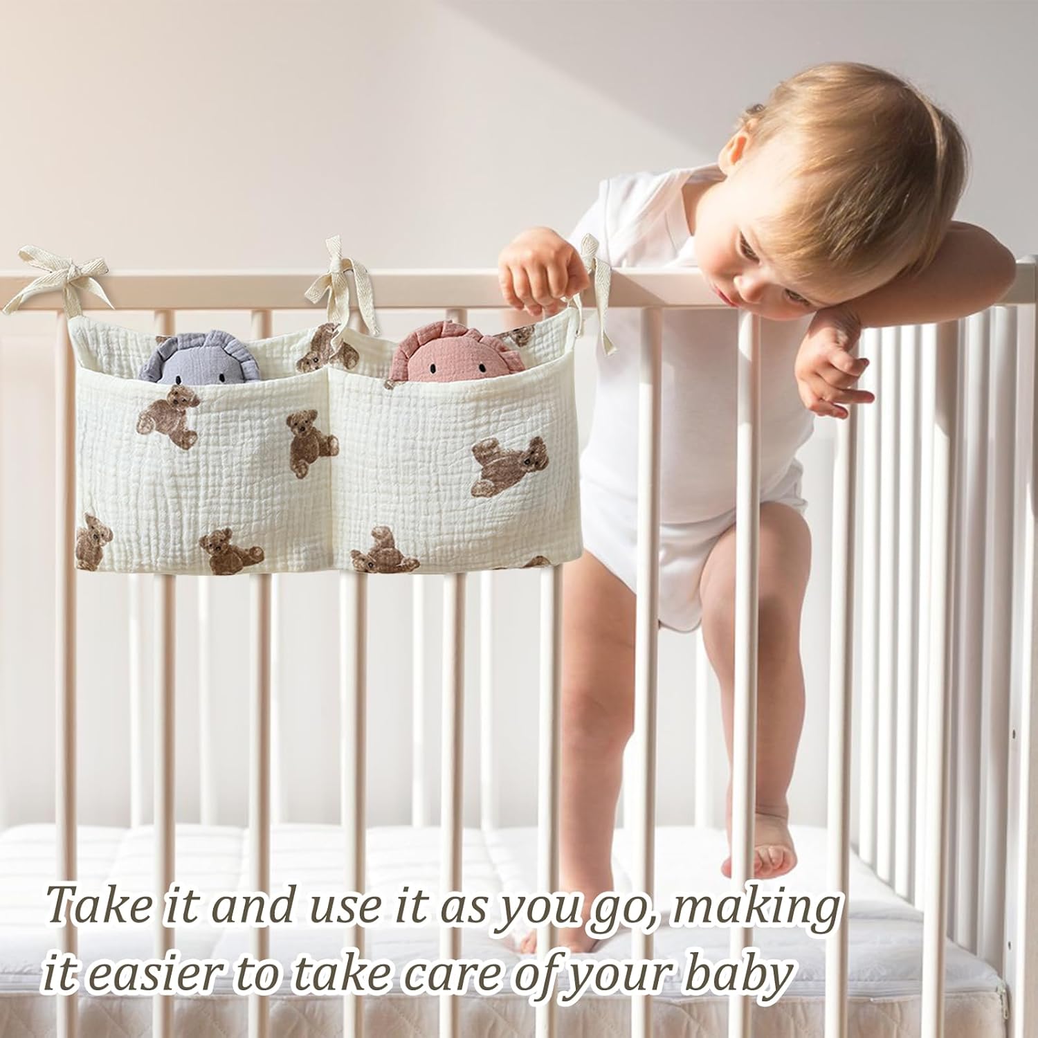 crib storage pocket hanging bed organiser, 2pcs 100% cotton baby storage organiser nappy organizer bag, baby crib bedside bag nursery organizer for diapers baby bottles toys crib storage pocket hanging bed organiser, 2pcs 100% cotton baby storage organiser nappy organizer bag, baby crib bedside bag nursery organizer for diapers baby bottles toys