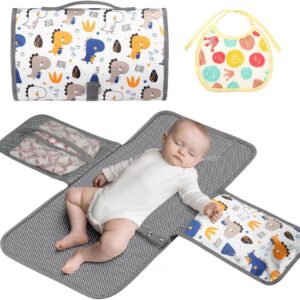 hotut portable folding travel changing mat diaper kit for newborn outdoor home travel, portable mat for changing nappies, christening gift for baby