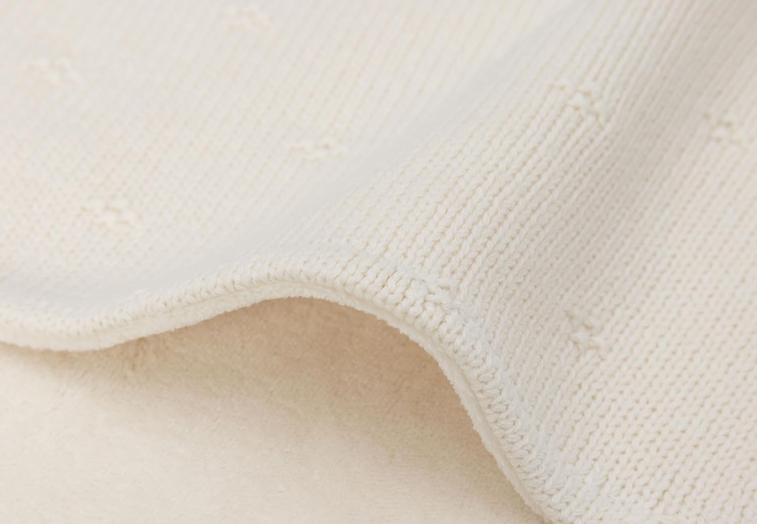 jollein cosy knit baby blanket, ivory velvet, 75 x 100 cm, 60% cotton, 40% acrylic, inner, 100% polyester, for baby cot, 2.0 tog, oeko tex certified, knitted pattern jollein cosy knit baby blanket, ivory velvet, 75 x 100 cm, 60% cotton, 40% acrylic, inner, 100% polyester, for baby cot, 2.0 tog, oeko tex certified, knitted pattern